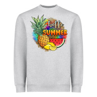 Heather Grey hello summer pineapple Heavyweight Sweatshirt - JahusDesignShop