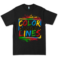 Black color outside the lines autism Premium Tee - OliviaCreatesArt