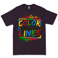 Plum color outside the lines autism Premium Tee - OliviaCreatesArt