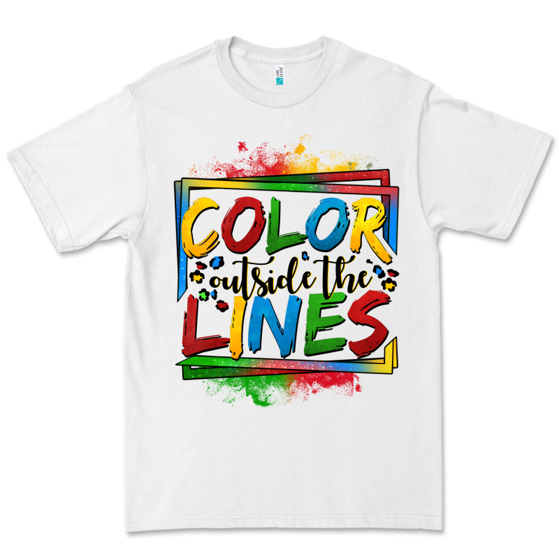 Color Outside The Lines Autism Premium Tee by OliviaCreatesArt | Teevron
