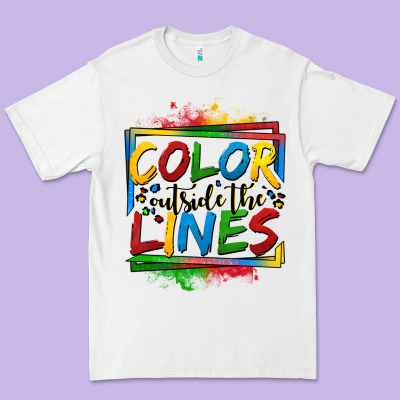 Color Outside The Lines Autism Premium Tee Designed By Oliviacreatesart