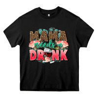 Black Mama needs a drink mothers day Heavy Core Tee - CowGirlArtShop