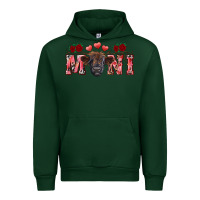 Forest Green Valentine's day mini black highland calf Urban Hoodie - RanaPortraitStore
