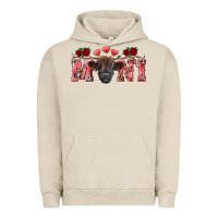 Pigment French Oak Valentine's day mini black highland calf Urban Hoodie - RanaPortraitStore