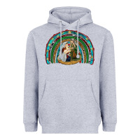Heather Grey holy family rainbow Heavyweight Hoodie - RanaPortraitStore