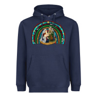 Navy holy family rainbow Heavyweight Hoodie - RanaPortraitStore