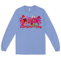 Colony Blue Be Mine Valentines Day Long Sleeve Tee - CowhideDigitalArt