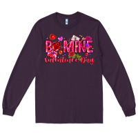 Plum Be Mine Valentines Day Long Sleeve Tee - CowhideDigitalArt