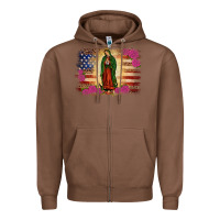 Chestnut america our lady of guadalupe Zipper Hoodie - JahusDesignShop