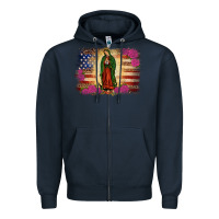 Navy america our lady of guadalupe Zipper Hoodie - JahusDesignShop