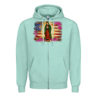 Seafoam america our lady of guadalupe Zipper Hoodie - JahusDesignShop