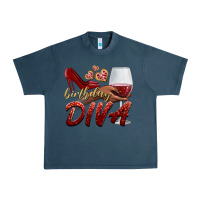 Midnight Navy birthday diva Urban Heavy Tee - BundleAndBundleShop