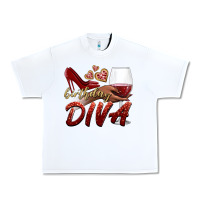 White birthday diva Urban Heavy Tee - BundleAndBundleShop