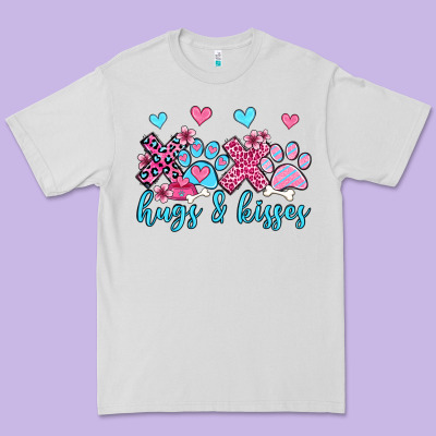 Xoxo Hugs And Kisses Paws Olivia Premium Tee Designed By Oliviacreatesart
