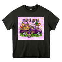 Asphalt Mardi Gras with gnomies tumbler Heavy Core Tee - HowdyJamesFarm