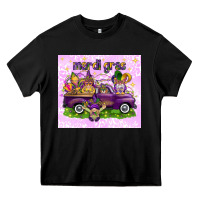 Black Mardi Gras with gnomies tumbler Heavy Core Tee - HowdyJamesFarm