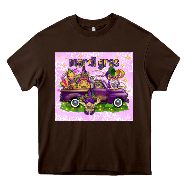 Mardi Gras With Gnomies Tumbler Heavy Core Tee by HowdyJamesFarm | Teevron