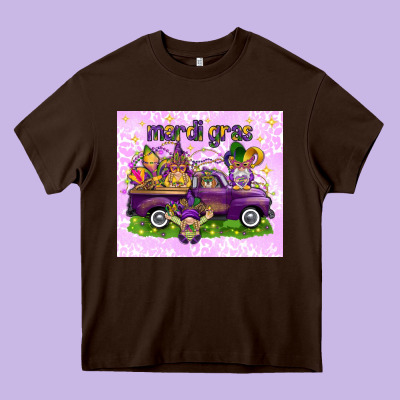 Mardi Gras With Gnomies Tumbler Heavy Core Tee Designed By Howdyjamesfarm