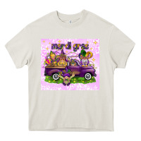 Cream Mardi Gras with gnomies tumbler Heavy Core Tee - HowdyJamesFarm