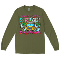 Army Green captain of the struggle bus bus Long Sleeve Tee - CowhideDigitalArt