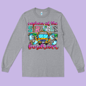 Captain Of The Struggle Bus Bus Long Sleeve Tee Designed By Cowhidedigitalart
