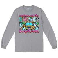 Heather Grey captain of the struggle bus bus Long Sleeve Tee - CowhideDigitalArt