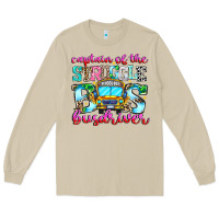 Mushroom captain of the struggle bus bus Long Sleeve Tee - CowhideDigitalArt