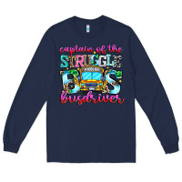 Navy captain of the struggle bus bus Long Sleeve Tee - CowhideDigitalArt