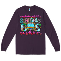 Plum captain of the struggle bus bus Long Sleeve Tee - CowhideDigitalArt