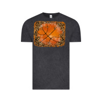 Vintage Black glitter leopard basketball background Vintage Tee - RanaPortraitStore