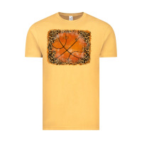 Vintage Mustard glitter leopard basketball background Vintage Tee - RanaPortraitStore
