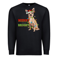 Black merry and bright chihuahua Premium Sweatshirt - RanaPortraitStore