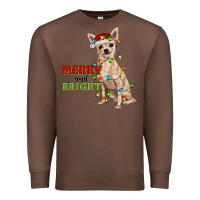 Chestnut merry and bright chihuahua Premium Sweatshirt - RanaPortraitStore