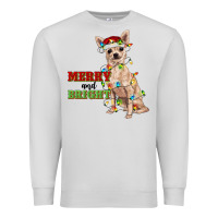 Dove Grey merry and bright chihuahua Premium Sweatshirt - RanaPortraitStore