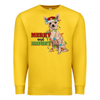 Lemon merry and bright chihuahua Premium Sweatshirt - RanaPortraitStore