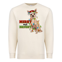 Sandshell merry and bright chihuahua Premium Sweatshirt - RanaPortraitStore