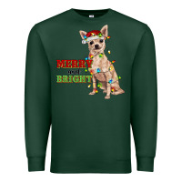 Sports Green merry and bright chihuahua Premium Sweatshirt - RanaPortraitStore