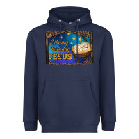 Navy happy birthday jesus Heavyweight Hoodie - RanaPortraitStore