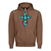 Chestnut gemstone cross Zipper Hoodie - JahusDesignShop
