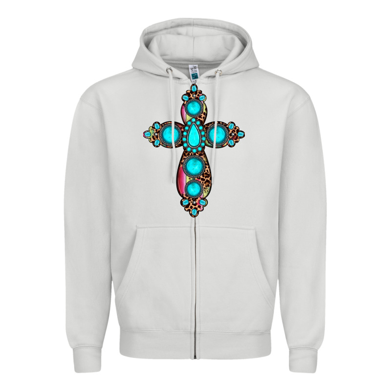 Gemstone Cross Zipper Hoodie by JahusDesignShop | Teevron