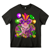 Asphalt Mardi Gras Pig Heavy Core Tee - HowdyJamesFarm