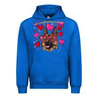 Cobalt valentine's german shepherd Urban Hoodie - RanaPortraitStore