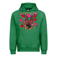 Emerald valentine's german shepherd Urban Hoodie - RanaPortraitStore