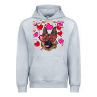 Heather Grey valentine's german shepherd Urban Hoodie - RanaPortraitStore