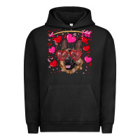 Pigment Black valentine's german shepherd Urban Hoodie - RanaPortraitStore