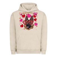 Pigment French Oak valentine's german shepherd Urban Hoodie - RanaPortraitStore