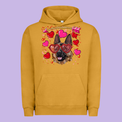 Valentine's German Shepherd Urban Hoodie Designed By Ranaportraitstore