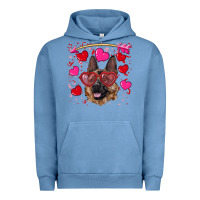 Pigment Pebble Blue valentine's german shepherd Urban Hoodie - RanaPortraitStore