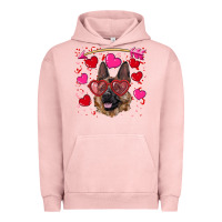 Pigment Salmon valentine's german shepherd Urban Hoodie - RanaPortraitStore