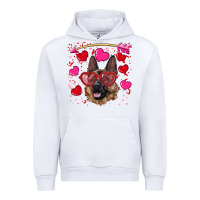 White valentine's german shepherd Urban Hoodie - RanaPortraitStore